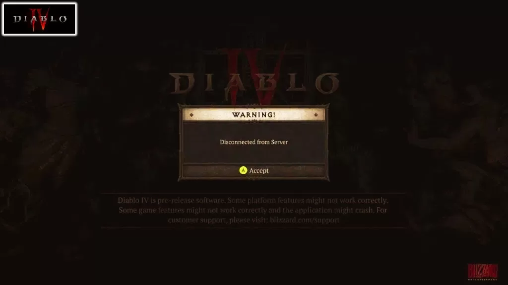 Diablo 4 Disconnected From Server Error on PC