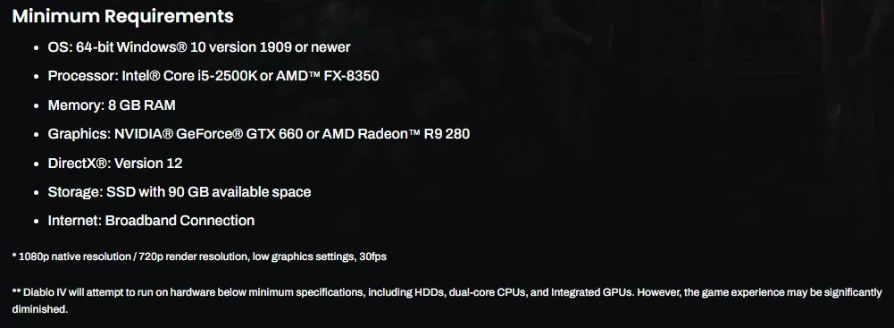 Fix 1 System Requirements for Diablo 4 jpg
