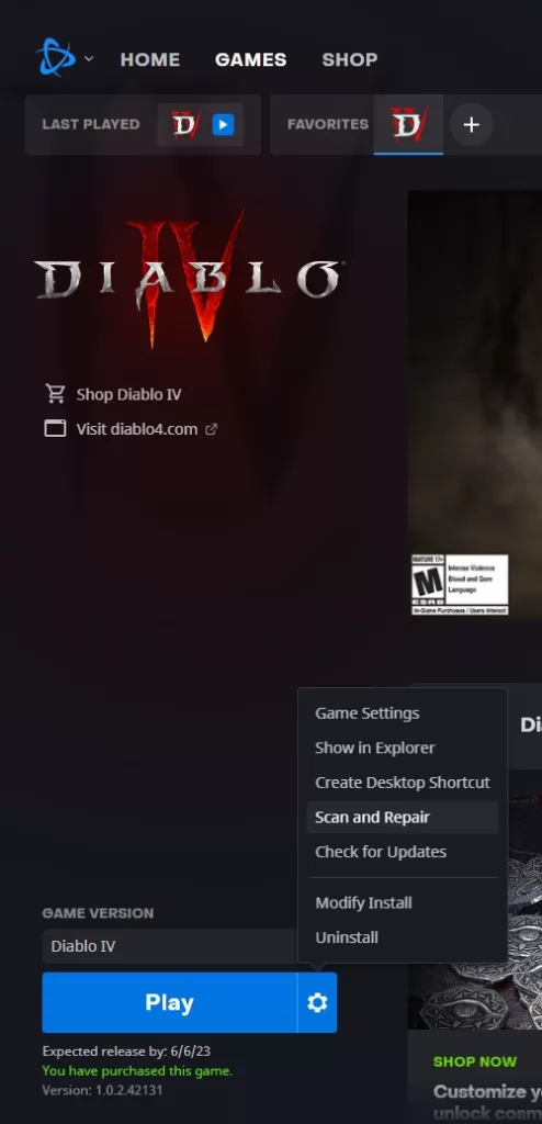 Fix 3 Repair Diablo 4 Game Files