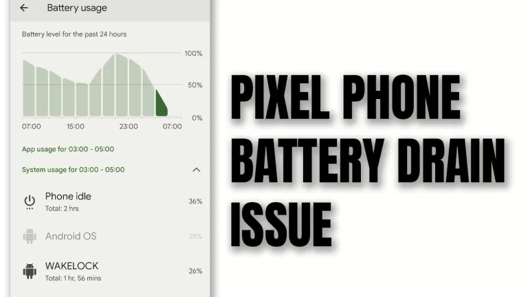 google pixel battery drain issue