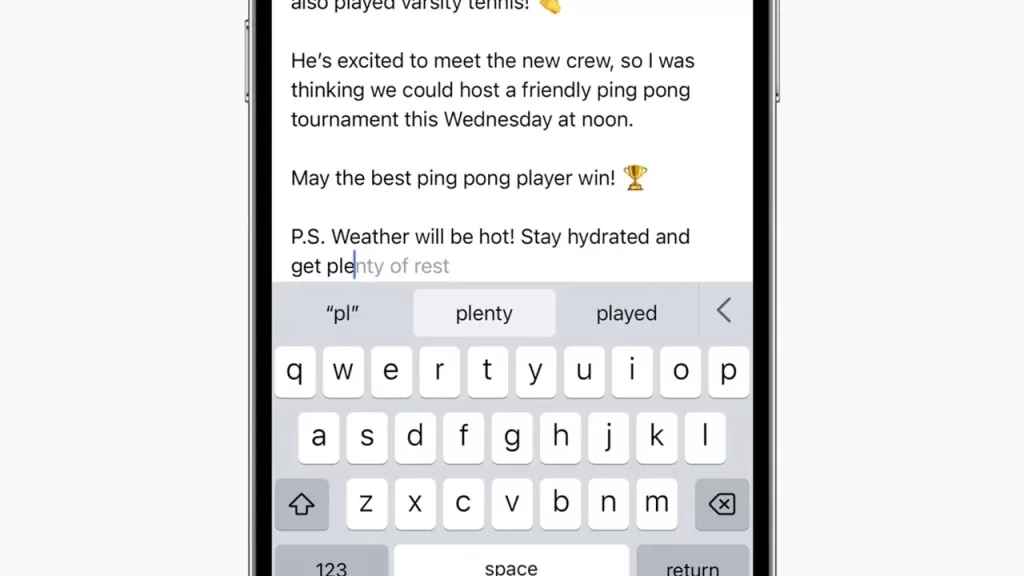 ios 17 autocorrect feature