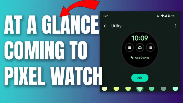 pixel watch at a glance feature