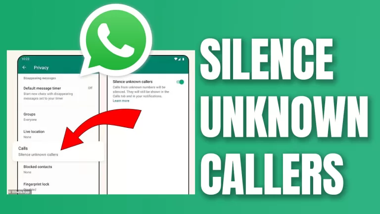 whatsapp silence unknown callers thumb