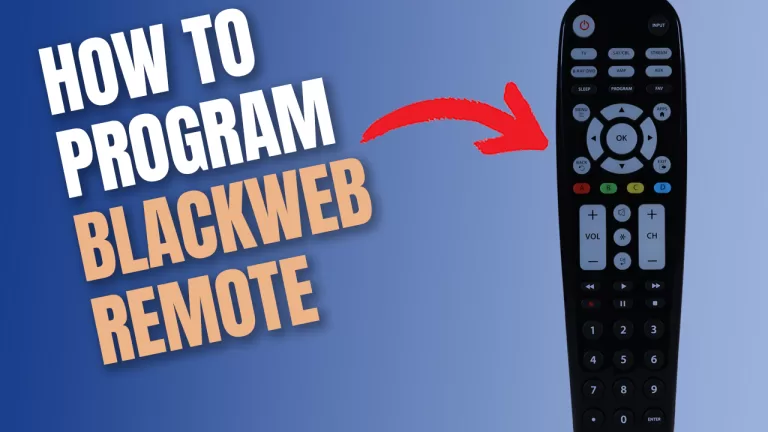 howto program blackweb remote