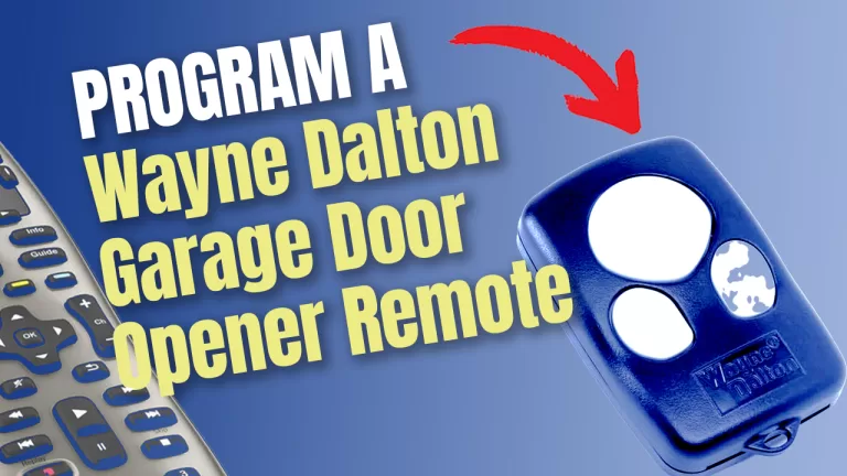 program dalton wayne garage door opener remote