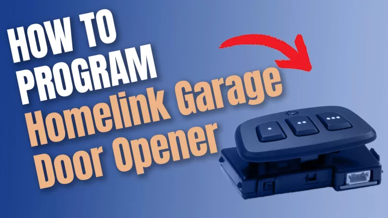 program homelink garage door opener
