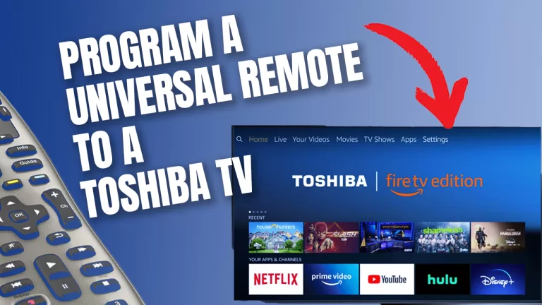 program universal remote control to toshiba tv