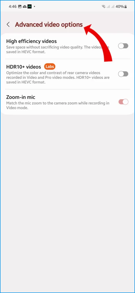 adjust video settings 