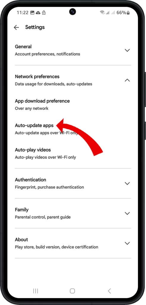 Tap Auto-update apps
