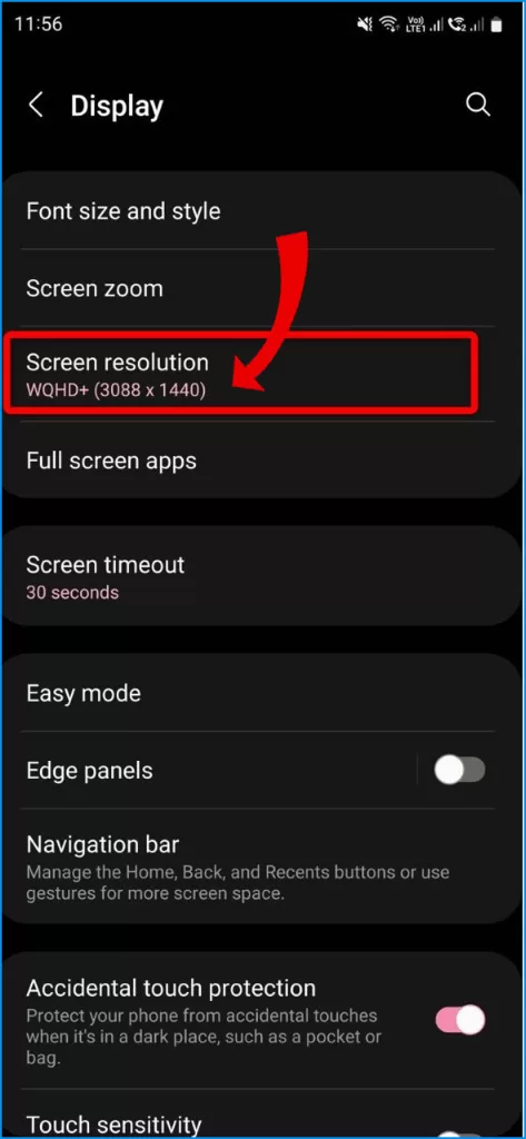 Tap Screen resolution