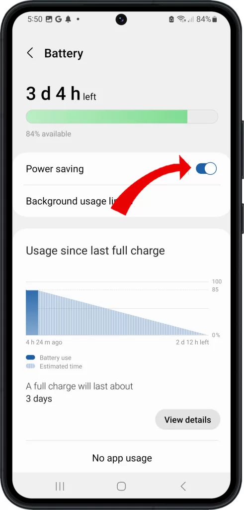 Enable Power saving