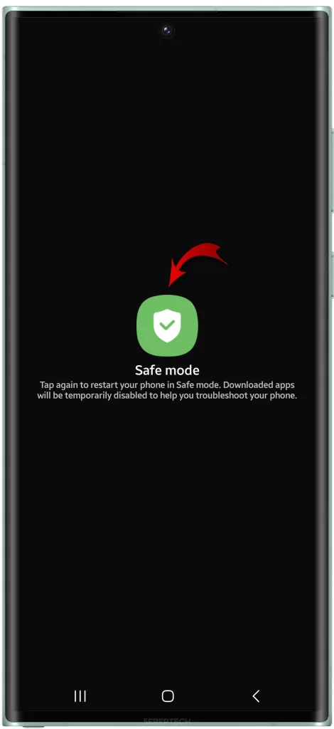 Samsung Galaxy Safe Mode button
