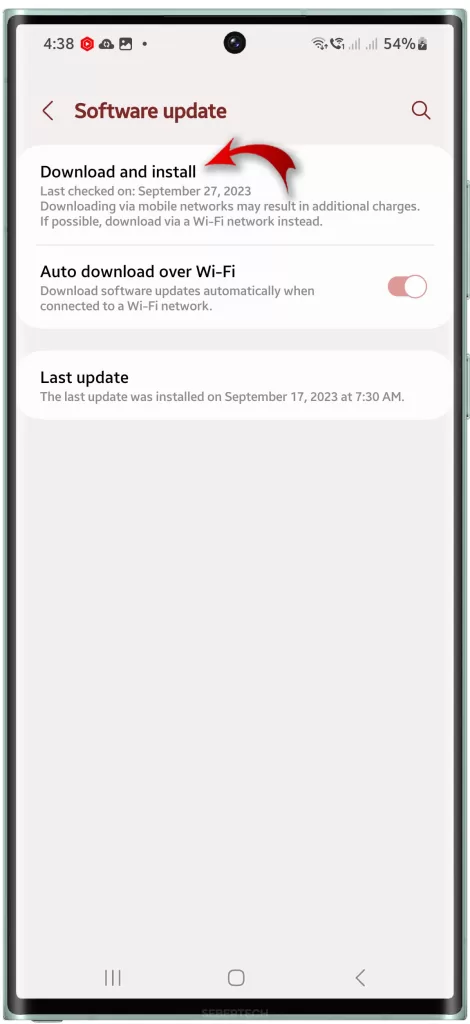 Update Samsung Galaxy to latest Android version