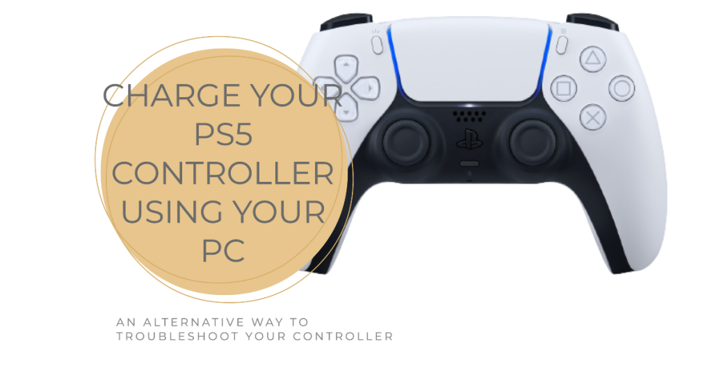 Charge PS5 controller using a PC