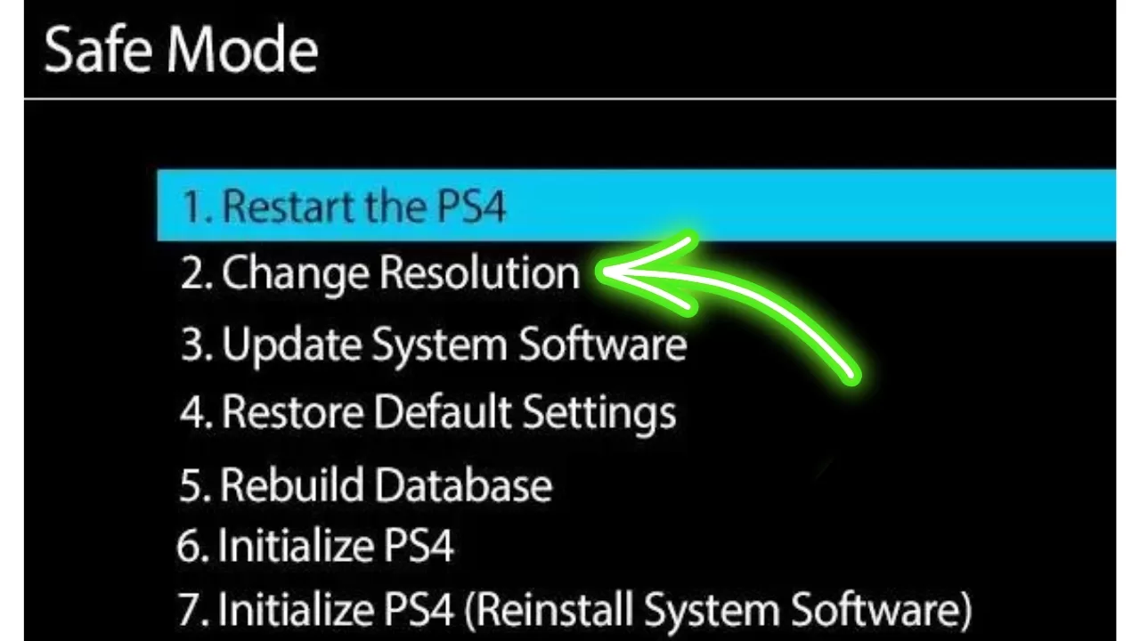 Reset Your PS4's Video Resolution