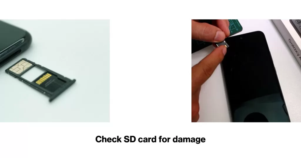 check SD card for damage