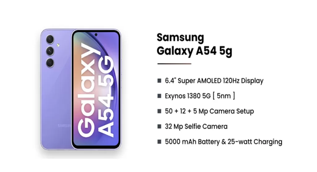 Galaxy A54 SD card specifications