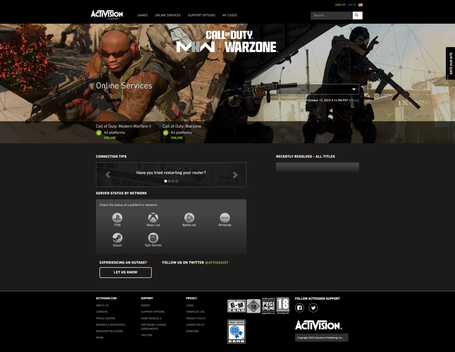 call of duty problems xbox