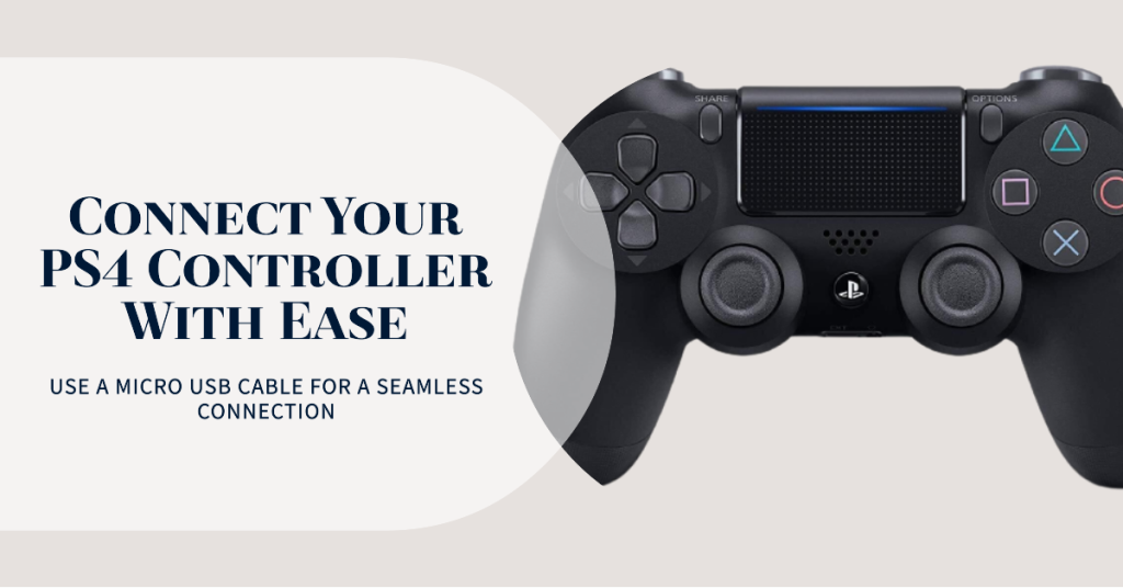 Try using a micro USB cable to connect the controller to the PS4