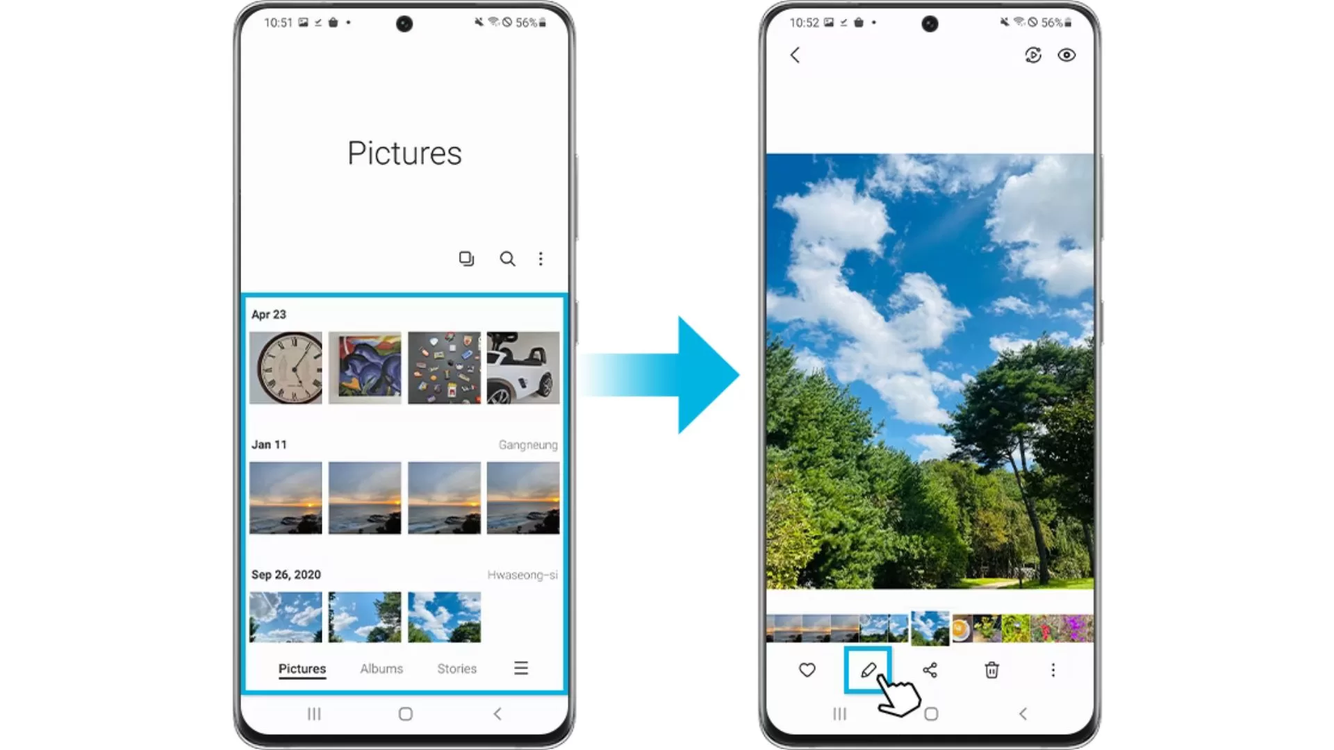 Use the Resize Image Feature in the Samsung Gallery