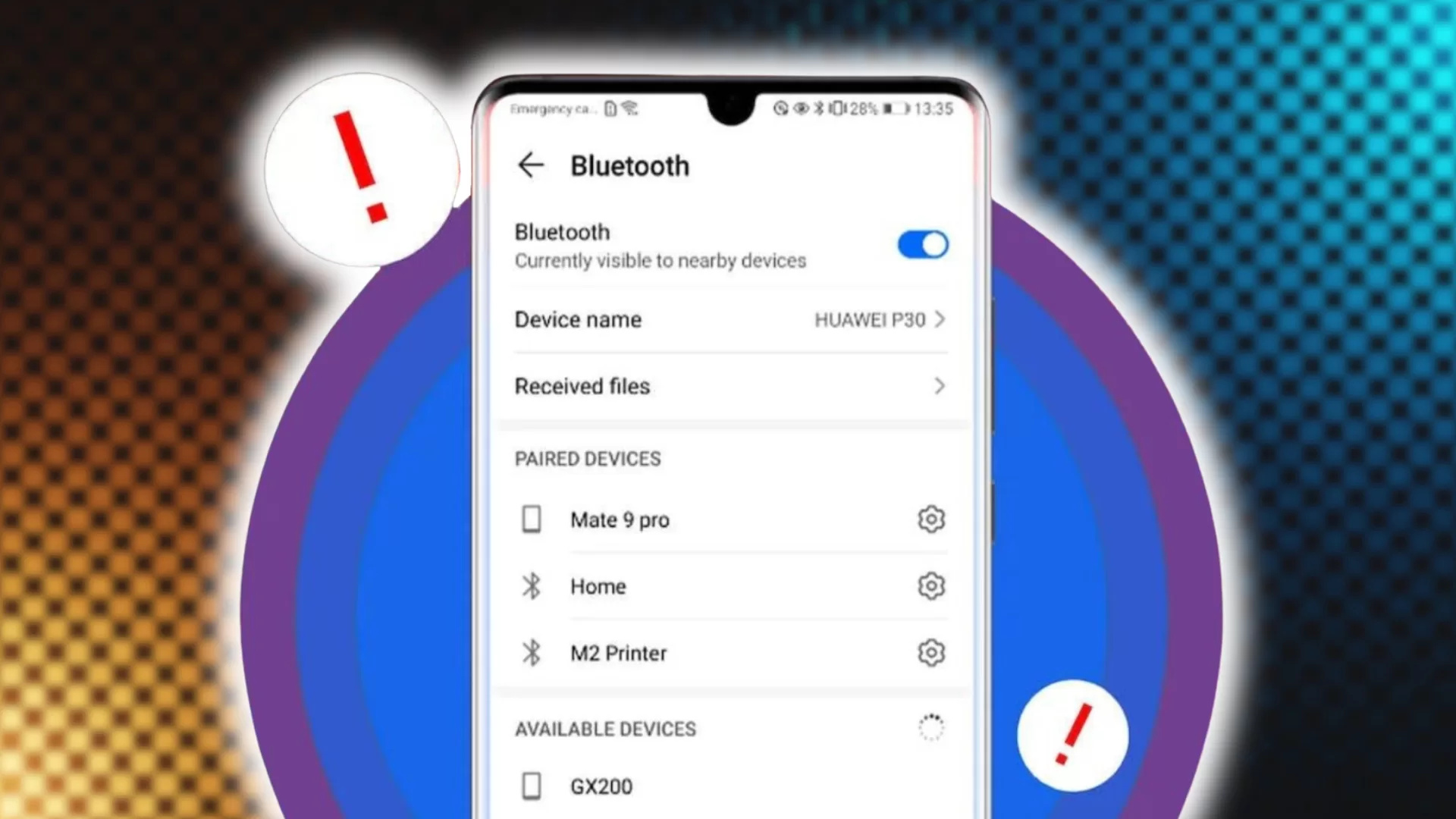 Verify Bluetooth Settings on Your P30 Pro