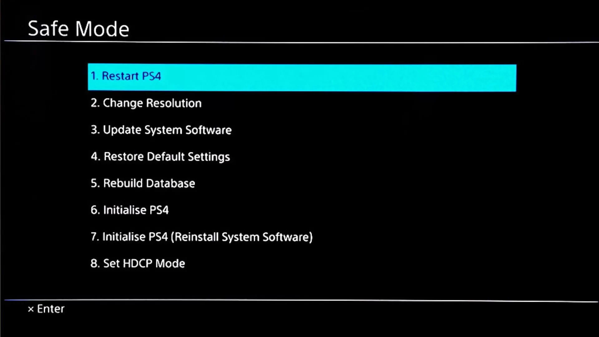 Reset PS4 Resolution