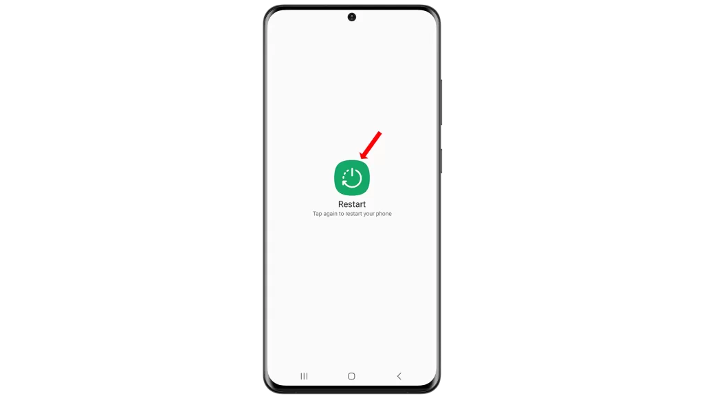 Press and hold the power button for a few seconds.

When the power menu appears, tap Restart.

Your phone will turn off and then back on.