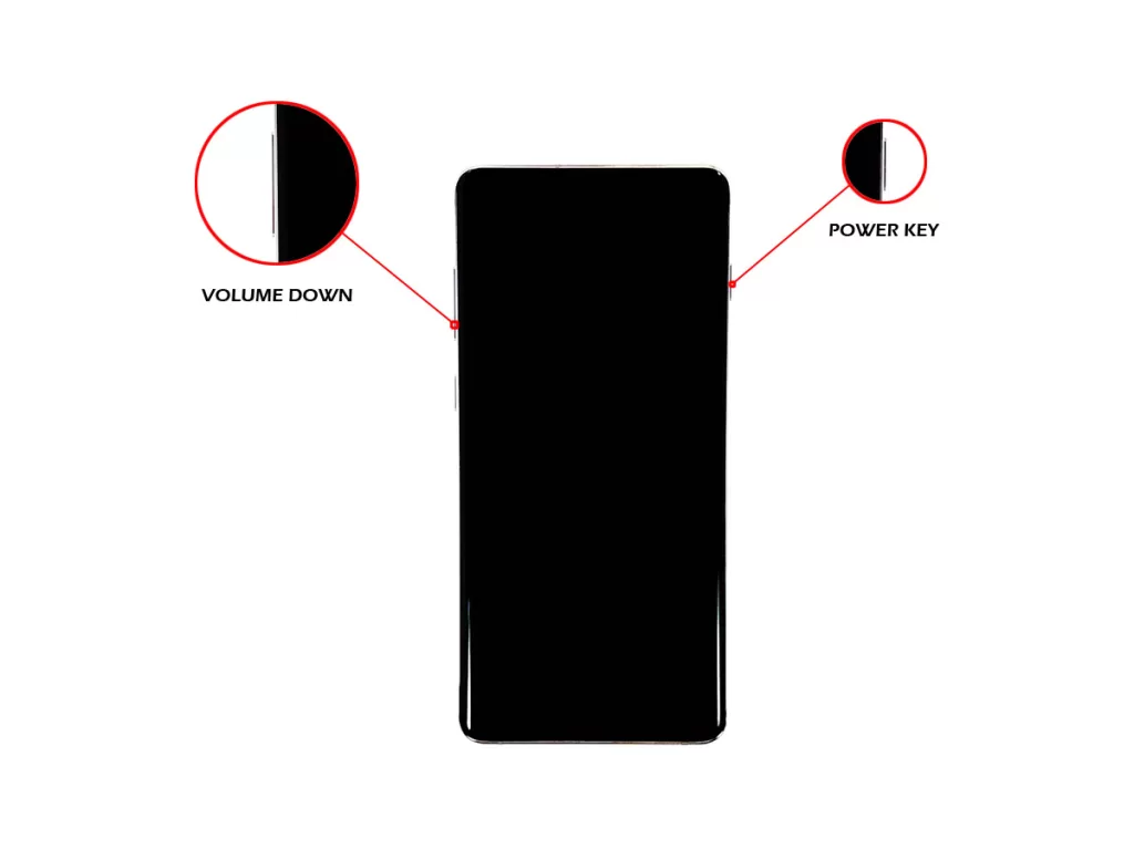 Press and hold the Power + Volume Down buttons for approximately 10 seconds or until the device power cycles