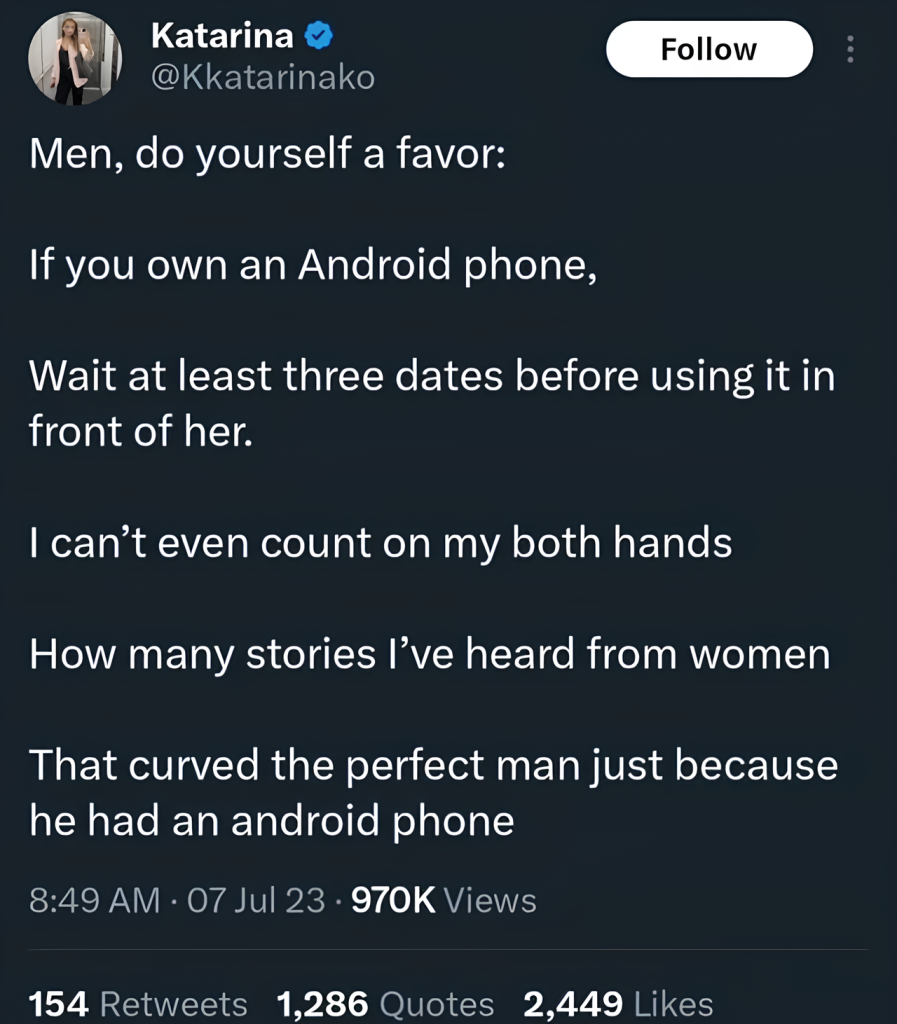 android vs iphone on dates
