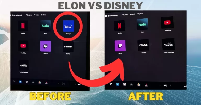 Elon Musk’s Feud with Disney Escalates as Tesla Removes Disney+ App
