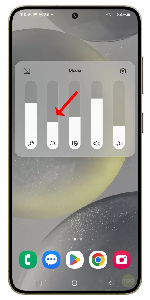 Tap on the More settings icon that appears.