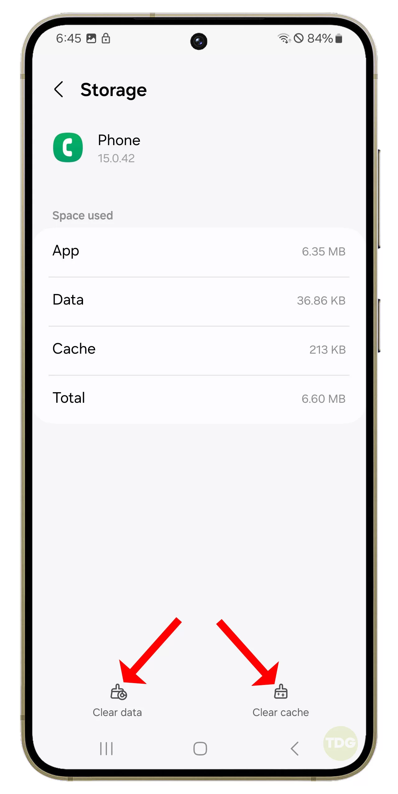 Tap Clear cache, then Clear data.