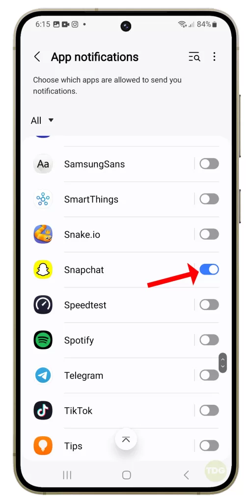 10 Solutions To Fix Snapchat Notifications Not Working On Galaxy S24 4