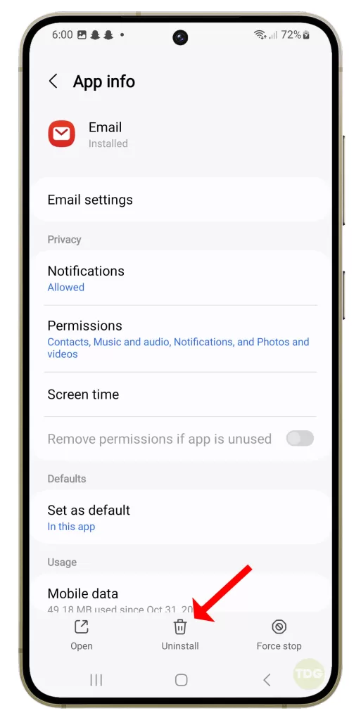 Samsung Email App Notifications Not Working On Galaxy S24 5