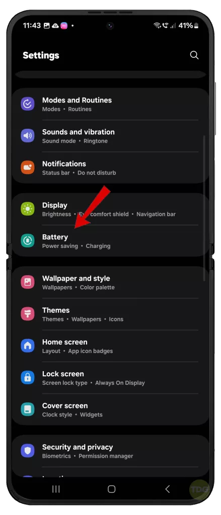 fix Galaxy Z Flip 5 Cover Screen AOD not working 3