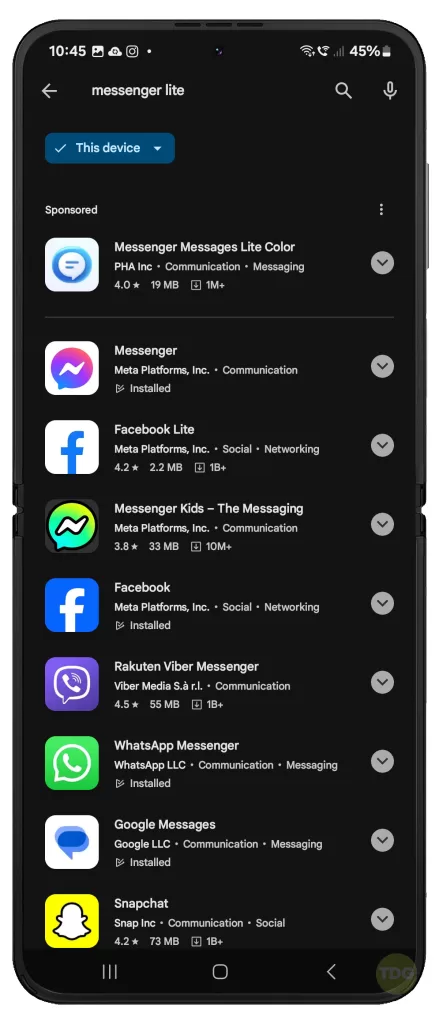 fix Galaxy Z Flip 5 Messenger keeps logging out 15