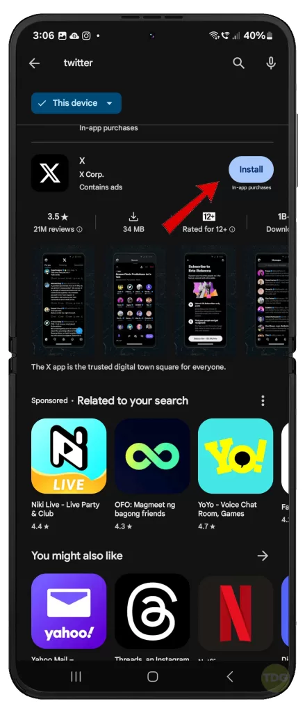 Troubleshooting Galaxy Z Flip5 Twitter X App Keeps Logging Out 8