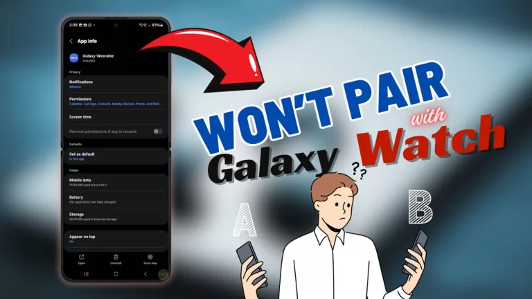 fix galaxy z flip 5 wont pair with galaxy watch troubleshooting guide