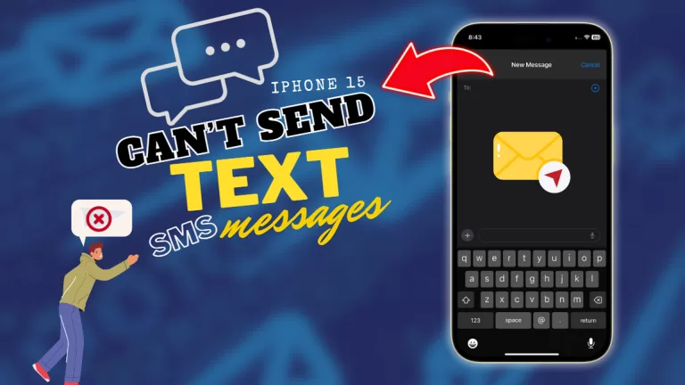 fix iPhone 15 cannot send text SMS messages troubleshooting guide
