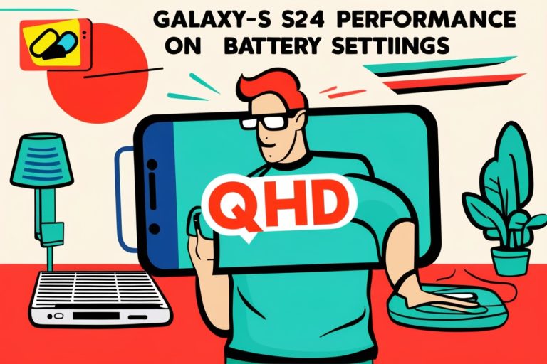 Galaxy S24 battery performance on QHD settings