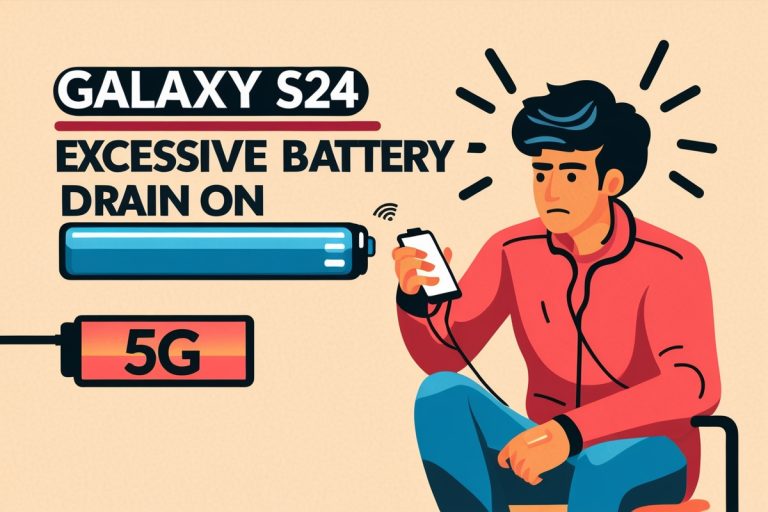 Galaxy S24 excessive battery drain on 5G