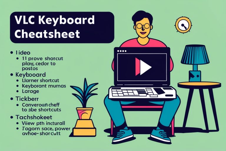 VLC Keyboard Shortcuts Cheatsheet