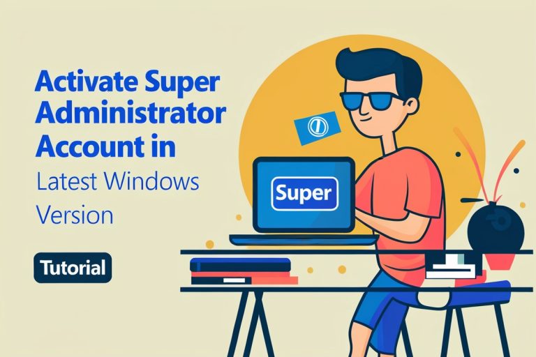 Activate Super Administrator Account in Latest Windows Version Tutorial