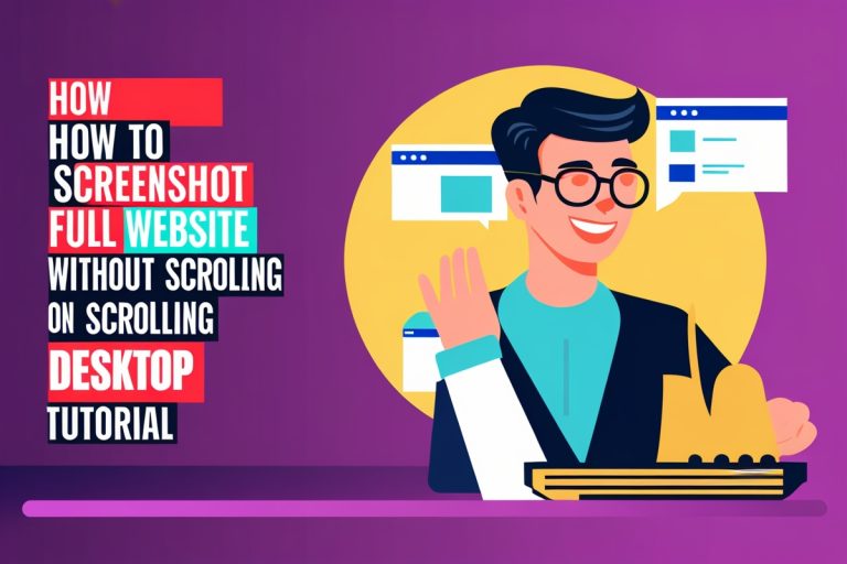 How to Screenshot Full Website Without Scrolling on Desktop Tutorial