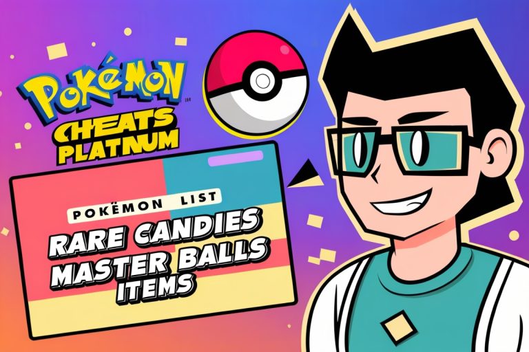 Pokemon Platinum Cheats List Rare Candies Unlimited Master Balls Items