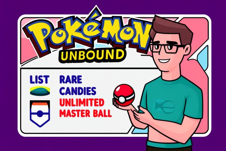 Pokemon Unbound Cheats List Rare Candies Unlimited Master Ball