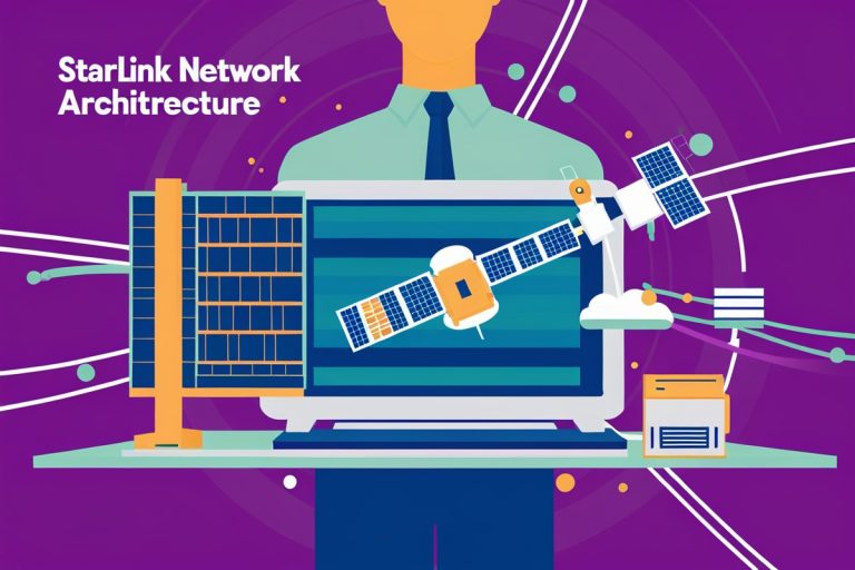 Starlink Network Architecture: User Terminal, Satellite, Ground Station, Internet
