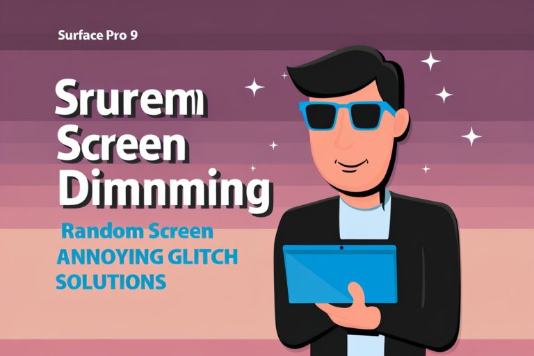 Surface Pro 9 Random Screen Dimming Behavior: Annoying Glitch Solutions
