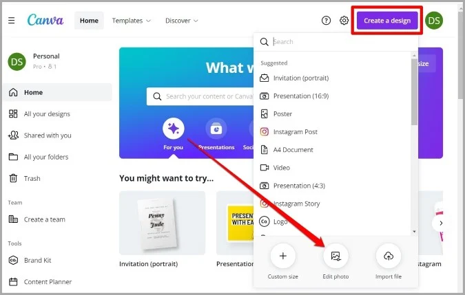 How to Open an Image on Canva with Original Size