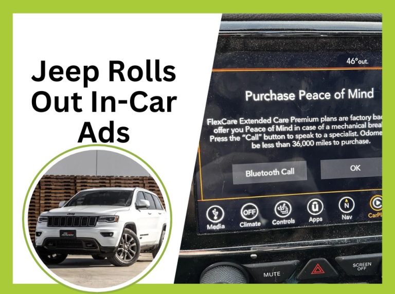 Jeep Rolls Out In-Car Ads, Sparking Driver Outrage
